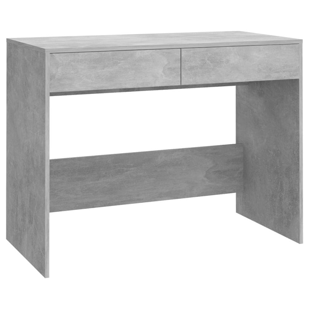 Vidaxl Stôl betónovo-sivý 101x50x76,5 cm drevotrieska